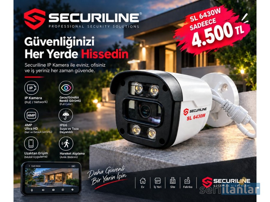 Securiline SL 6430W 4MP PoE IP Güvenlik Kamerası — Gece Renkli (Full Color), IP66 — 4.500 TL Other Pic3